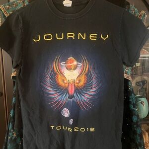 Black Graphic T-Shirt Journey Rock Concert 2016